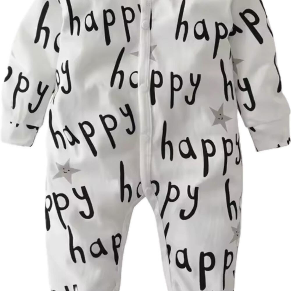 New boy girl baby sleep romper happy 0-3 months
